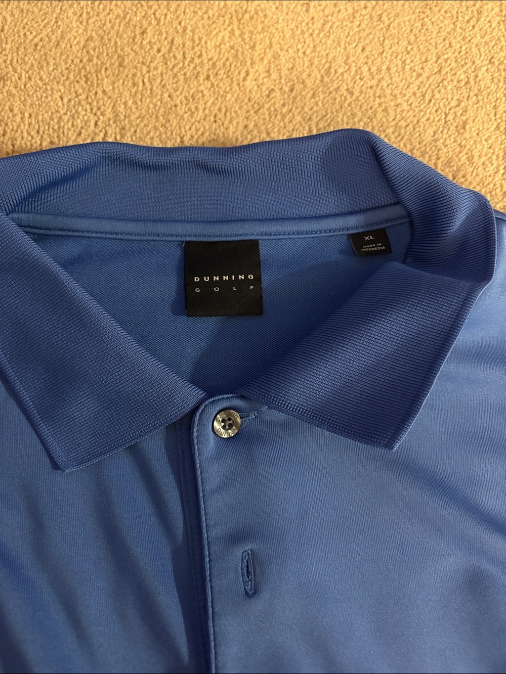Dunning Golf Men's Blue Performance Polo
